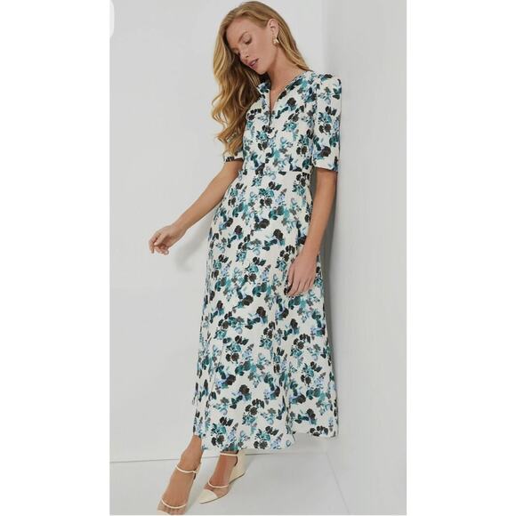 Tuckernuck Dresses & Skirts - TUCKERNUCK Budding Bluebell Hadley linen Midi Dress NWT Size XXXL